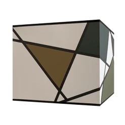 Abat-jours Lampes à Poser Abat-jour Carré Callero Kaki 35x35 H 25 -Luminaires Contemporain Soldes abat jour carre callero kaki 35x35 h 25 2