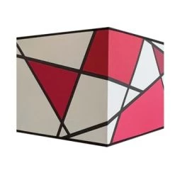 Abat-jours Lampes à Poser Abat-jour Carré Callero Bleu 35x35 H 25 -Luminaires Contemporain Soldes abat jour carre callero rouge 35x35 h 25