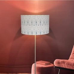 Abat-jours Lampes à Poser Abat-jour Cathédrale Bleu Canard Intérieur Cuivré T 40 X H 25 -Luminaires Contemporain Soldes abat jour cathedrale bleu canard interieur cuivre t 40 x h 25 2