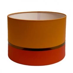 Abat-jours Lampes à Poser Abat-jour Chevet Bicolore Orange T 25 X H 18