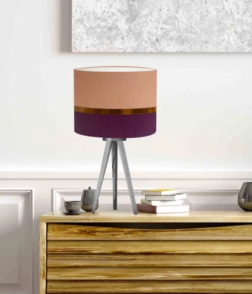 Abat-jours Lampes à Poser Abat-jour Chevet Bicolore Violet & Rose T 25 X H 18 2 Abat-jours Lampes à Poser Abat-jour Chevet Bicolore Violet & Rose T 25 X H 18 – Image 2