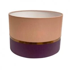 Abat-jours Lampes à Poser Abat-jour Chevet Bicolore Violet & Rose T 25 X H 18