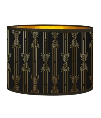 Abat-jours Lampadaires Abat-jour Lampadaire Doré Imprimé Noir Et Or Lazarre T 40 X H 25 5 Abat-jours Lampadaires Abat-jour Lampadaire Doré Imprimé Noir Et Or Lazarre T 40 X H 25 – Image 5
