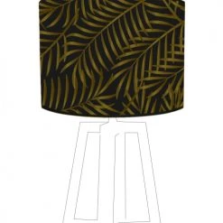 Abat-jours Lampes à Poser Abat-jour Chevet Doré Imprimé Noir Et Or Palmera T 25 X H 18 -Luminaires Contemporain Soldes abat jour chevet dore imprime noir et or palmera t 25 x h 18 3