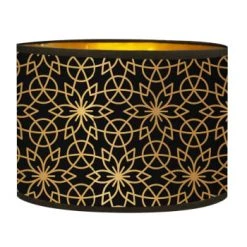 Abat-jours Lampadaires Abat-jour Lampadaire Doré Imprimé Noir Et Or Rosace T 40 X H 25 9 Abat-jours Lampadaires Abat-jour Lampadaire Doré Imprimé Noir Et Or Rosace T 40 X H 25 -Luminaires Contemporain Soldes abat jour chevet dore imprime noir et or rosace t 25 x h 18