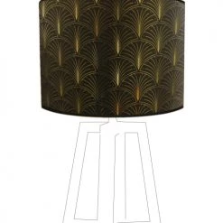 Abat-jours Lampes à Poser Abat-jour Chevet Doré Imprimé Noir Et Or Télio T 25 X H 18 -Luminaires Contemporain Soldes abat jour chevet dore imprime noir et or telio t 25 x h 18 4