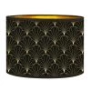 Abat-jours Lampes à Poser Abat-jour Chevet Doré Imprimé Noir Flora T 25 X H 18