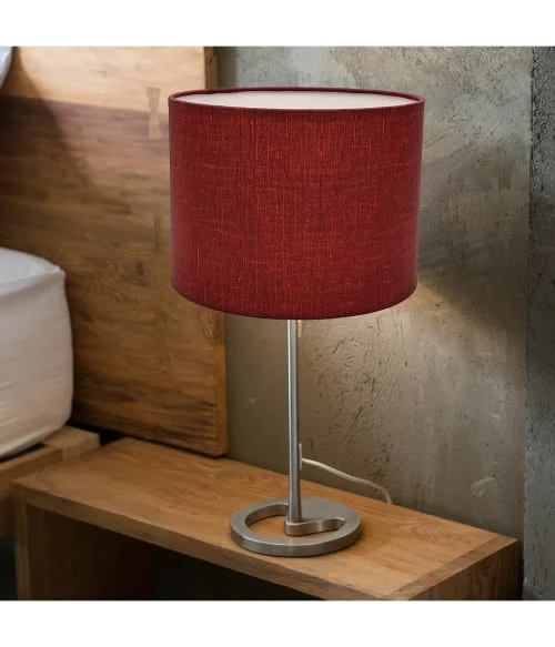 Abat-jours Lampes à Poser Abat-jour Chevet Effet Lin Lie De Vin T 20 X H 15 2 Abat-jours Lampes à Poser Abat-jour Chevet Effet Lin Lie De Vin T 20 X H 15 – Image 2