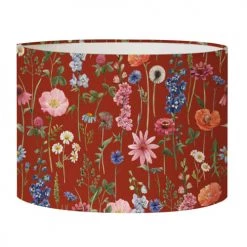 Abat-jours Lampes à Poser Abat-jour Chevet Fleur Rouge Acidulé T 25 X H 20