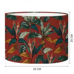 Abat-jours Lampes à Poser Abat-jour Chevet Forêt Rouge Acidulé T 25 X H 20 -Luminaires Contemporain Soldes abat jour chevet foret rouge acidule t 25 x h 20 2