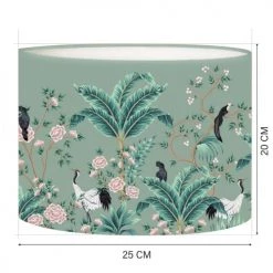 Abat-jours Lampes à Poser Abat-jour Chevet Jungle Vert Olive T 25 X H 20 -Luminaires Contemporain Soldes abat jour chevet jungle vert olive t 25 x h 20 2
