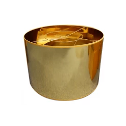 Abat-jours Lampes à Poser Abat-jour Chevet Laqué Or Brillant T 25 X H 18 -Luminaires Contemporain Soldes abat jour chevet laque or brillant t 25 x h 18 2