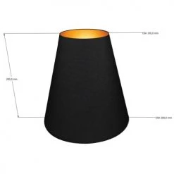 Abat-jours Lampes à Poser Abat-jour Chevet Petit Conique Noir Et Or T 20 X H 20 5 Abat-jours Lampes à Poser Abat-jour Chevet Petit Conique Noir Et Or T 20 X H 20 -Luminaires Contemporain Soldes abat jour chevet petit conique noir et or t 20 x h 20 2