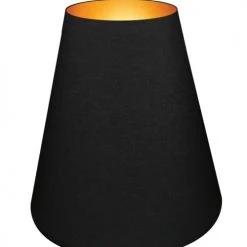 Abat-jours Lampes à Poser Abat-jour Chevet Petit Conique Noir Et Or T 20 X H 20