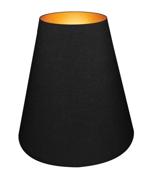 Abat-jours Lampes à Poser Abat-jour Chevet Petit Conique Noir Et Or T 20 X H 20 1 Abat-jours Lampes à Poser Abat-jour Chevet Petit Conique Noir Et Or T 20 X H 20