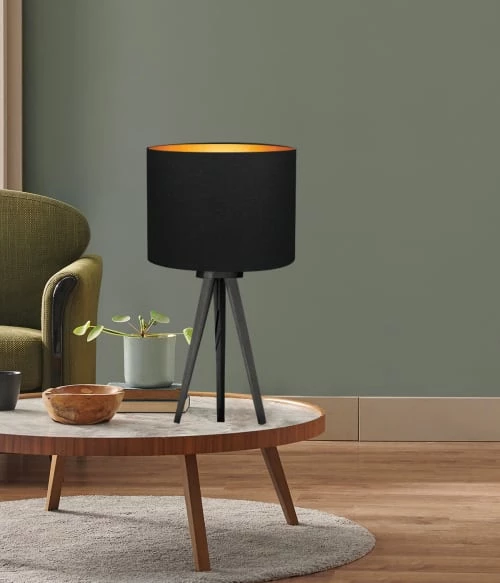 Abat-jours Lampes à Poser Abat-jour Chevet Petit Noir Et Or T 25 X H 20 2 Abat-jours Lampes à Poser Abat-jour Chevet Petit Noir Et Or T 25 X H 20 – Image 2