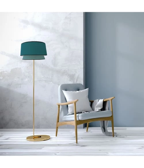 Abat-jours Lampadaires Abat-jour Cleo Bleu T 40 X H 27 2 Abat-jours Lampadaires Abat-jour Cleo Bleu T 40 X H 27 – Image 2