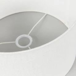 QAZQA Suspensions Abat-jour En Tissu Blanc -Luminaires Contemporain Soldes abat jour en tissu blanc 4