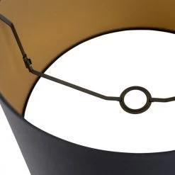 QAZQA Suspensions Abat-jour En Tissu Noir -Luminaires Contemporain Soldes abat jour en tissu noir 5