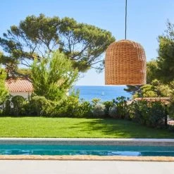 LUMISKY Suspensions Abat Jour Int/ext Rotin Beige D40CM -Luminaires Contemporain Soldes abat jour int ext rotin beige d40cm 4