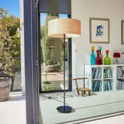 LUMISKY Lampadaires Abat-jour Intérieur Bois Naturel Bois Clair D60CM -Luminaires Contemporain Soldes abat jour interieur bois naturel bois clair d60cm 3