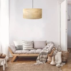 LUMISKY Lampadaires Abat-jour Intérieur Bois Naturel Bois Clair D60CM -Luminaires Contemporain Soldes abat jour interieur bois naturel bois clair d60cm 5