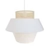 LUMISKY Suspensions Abat-jour Intérieur Coton Beige D40CM
