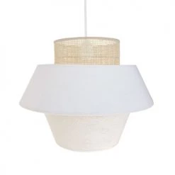 LUMISKY Suspensions Abat-jour Intérieur Coton Beige D40CM -Luminaires Contemporain Soldes abat jour interieur coton beige d40cm 5