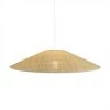 LUMISKY Suspensions Abat-jour Intérieur Fibre Naturelle Beige D60CM
