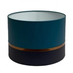 Abat-jours Lampadaires Abat-jour Lampadaire Bicolore Bleu T 45 X H 28 -Luminaires Contemporain Soldes abat jour lampadaire bicolore bleu t 45 x h 28 2