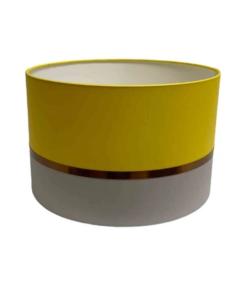 Abat-jours Lampadaires Abat-jour Lampadaire Bicolore Gris Et Jaune T 45 X H 28 3 Abat-jours Lampadaires Abat-jour Lampadaire Bicolore Gris Et Jaune T 45 X H 28 – Image 3
