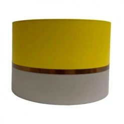Abat-jours Lampadaires Abat-jour Lampadaire Bicolore Gris Et Jaune T 45 X H 28