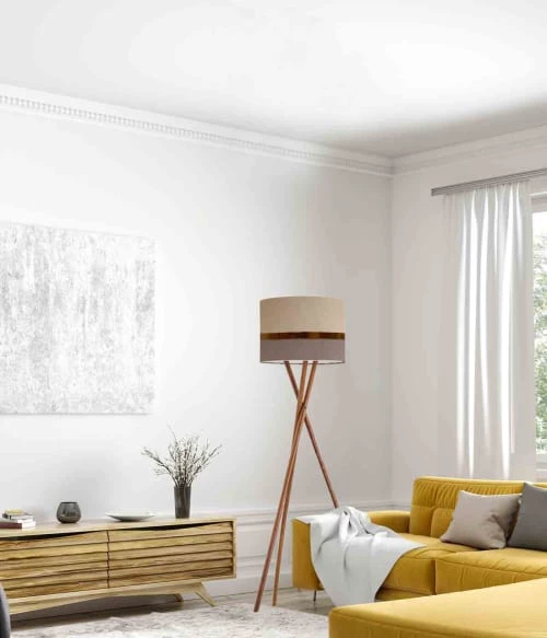 Abat-jours Lampadaires Abat-jour Lampadaire Bicolore Taupe Et Beige T 45 X H 28 2 Abat-jours Lampadaires Abat-jour Lampadaire Bicolore Taupe Et Beige T 45 X H 28 – Image 2