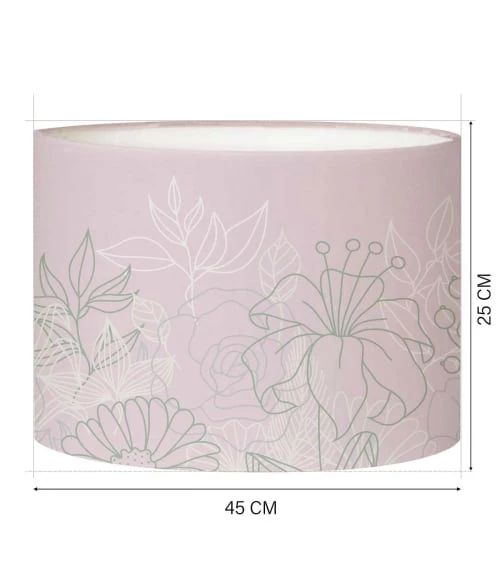 Abat-jours Lampadaires Abat-jour Lampadaire Bouquet Rose Poudré T 45 X H 25 3 Abat-jours Lampadaires Abat-jour Lampadaire Bouquet Rose Poudré T 45 X H 25 – Image 3