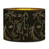 Abat-jours Lampadaires Abat-jour Lampadaire Doré Imprimé Noir Et Or Boho T 40 X H 25