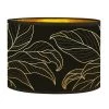 Abat-jours Lampadaires Abat-jour Lampadaire Doré Imprimé Noir Et Or Feuille T 40 X H 25