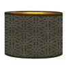 Abat-jours Lampadaires Abat-jour Lampadaire Doré Imprimé Noir Et Or Kiara T 40 X H 25