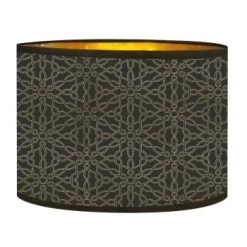 Abat-jours Lampadaires Abat-jour Lampadaire Doré Imprimé Noir Et Or Kiara T 40 X H 25 -Luminaires Contemporain Soldes abat jour lampadaire dore imprime noir et or kiara t 40 x h 25 3