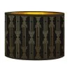 Abat-jours Lampadaires Abat-jour Lampadaire Doré Imprimé Noir Et Or Lazarre T 40 X H 25