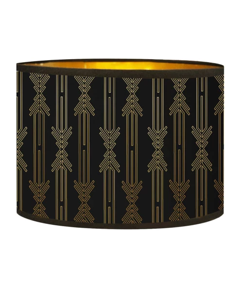 Abat-jours Lampadaires Abat-jour Lampadaire Doré Imprimé Noir Et Or Lazarre T 40 X H 25 1 Abat-jours Lampadaires Abat-jour Lampadaire Doré Imprimé Noir Et Or Lazarre T 40 X H 25