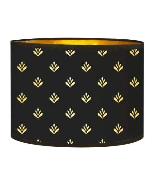Abat-jours Lampadaires Abat-jour Lampadaire Doré Imprimé Noir Et Or Lys T 40 X H 25 1 Abat-jours Lampadaires Abat-jour Lampadaire Doré Imprimé Noir Et Or Lys T 40 X H 25