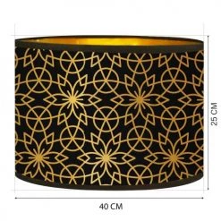 Abat-jours Lampadaires Abat-jour Lampadaire Doré Imprimé Noir Et Or Rosace T 40 X H 25 7 Abat-jours Lampadaires Abat-jour Lampadaire Doré Imprimé Noir Et Or Rosace T 40 X H 25 -Luminaires Contemporain Soldes abat jour lampadaire dore imprime noir et or rosace t 40 x h 25 2