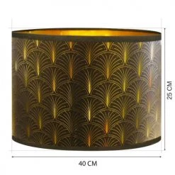 Abat-jours Lampadaires Abat-jour Lampadaire Doré Imprimé Noir Et Or Telio T 40 X H 25 7 Abat-jours Lampadaires Abat-jour Lampadaire Doré Imprimé Noir Et Or Telio T 40 X H 25 -Luminaires Contemporain Soldes abat jour lampadaire dore imprime noir et or telio t 40 x h 25 2