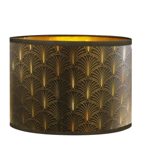 Abat-jours Lampadaires Abat-jour Lampadaire Doré Imprimé Noir Et Or Telio T 40 X H 25 1 Abat-jours Lampadaires Abat-jour Lampadaire Doré Imprimé Noir Et Or Telio T 40 X H 25