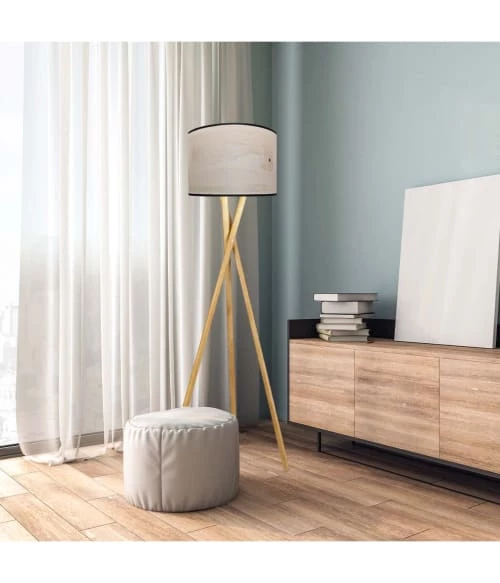 Abat-jours Lampadaires Abat-jour Lampadaire Effet Bois Chêne T 35 X H 20 2 Abat-jours Lampadaires Abat-jour Lampadaire Effet Bois Chêne T 35 X H 20 – Image 2