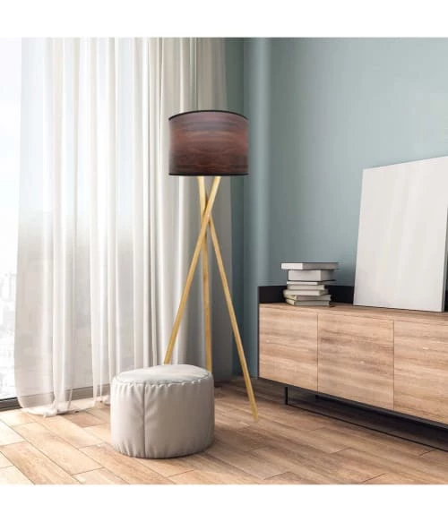 Abat-jours Lampadaires Abat-jour Lampadaire Effet Bois Cocobolo T 35 X H 20 2 Abat-jours Lampadaires Abat-jour Lampadaire Effet Bois Cocobolo T 35 X H 20 – Image 2