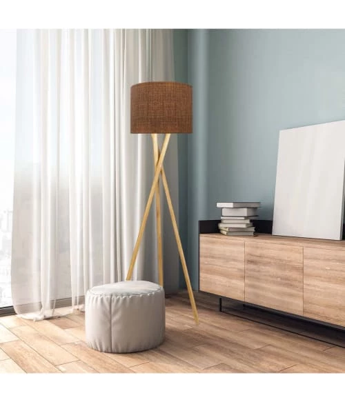 Abat-jours Lampadaires Abat-jour Lampadaire Effet Lin Camel T 35 X H 20 2 Abat-jours Lampadaires Abat-jour Lampadaire Effet Lin Camel T 35 X H 20 – Image 2