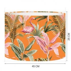 Abat-jours Lampadaires Abat-jour Lampadaire Flamand Mandarine T 45 X H 25 -Luminaires Contemporain Soldes abat jour lampadaire flamand mandarine t 45 x h 25 1