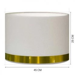 Abat-jours Lampadaires Abat-jour Lampadaire Jonc Blanc Et Or T 45 X H 25 -Luminaires Contemporain Soldes abat jour lampadaire jonc blanc et or t 45 x h 25 2