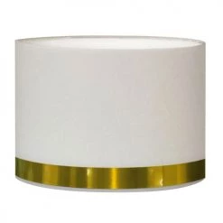 Abat-jours Lampadaires Abat-jour Lampadaire Jonc Blanc Et Or T 45 X H 25